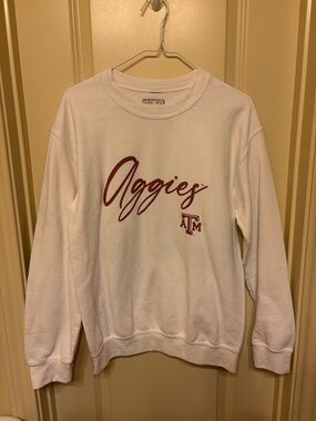 Texas A&M Aggies White Crewneck Sweatshirt